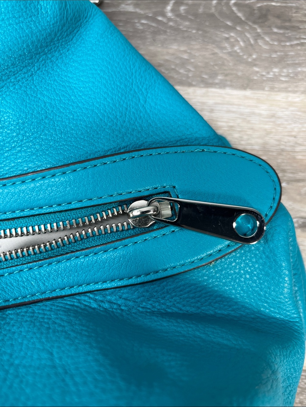 3551 MICHAEL KORS TEAL LEATHER SHOULDER BAG 261603551 - Picture 6 of 14